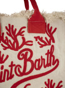 MC2 Saint Barth Vanity Canvas Bag met borduurwerk en logo