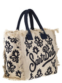 MC2 Saint Barth Vanity Canvas Bag met borduurwerk en logo