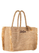 Mc2 Saint Barth Strandtasche aus gewebtem Raffiabast mit Fransen