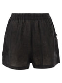 Maurizio Mykonos Linen Shorts With Embroidery And Elasticated Waistband
