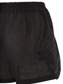 Maurizio Mykonos Linen Shorts With Embroidery And Elasticated Waistband