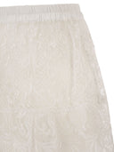 Maurizio Mykonos Embroidered Lace Midi Skirt With Elasticated Waist