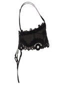 Maurizio Mykonos Linen And Rayon Lingerie Style Top With Embroidery And Corset Back