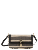Furla Iride-Tasche aus Leder und Stoff S
