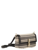 Furla Iride-Tasche aus Leder und Stoff S