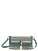 Furla Iride-Tasche aus Leder und Stoff S
