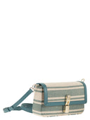 Furla Iride-Tasche aus Leder und Stoff S