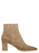 Santoni Mid Heel Suede Soede Boots