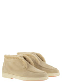 Santoni Suede And Fur Desert Boot