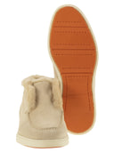 Santoni Suede And Fur Desert Boot