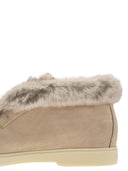 Santoni Desert Boot In Nubuck With Fur