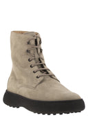 Tod's Suede Lace Up Boot