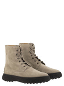 Tod's Suede Lace Up Boot