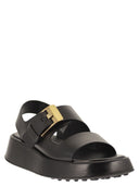 Tod's Leather Sandal With Buckle