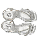 Ash Isla Silver Mid Heeled Sandal