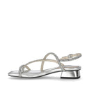 Ash Isla Silver Mid Heeled Sandal