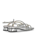 Ash Isla Silver Mid Heeled Sandal
