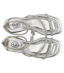 Ash Robbie Silver Flat Sandal