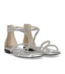Ash Robbie Silver Flat Sandal
