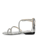 Ash Robbie Silver Flat Sandal