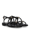 Ash Ruby Black Flat Sandal