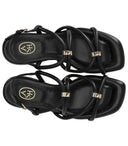 Ash Ruby Black Flat Sandal