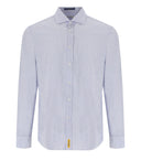 B D Baggies Brad White Blue Micro Stripes Shirt