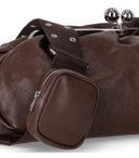 Max Mara Weekend Pasticcino Cristin Large Dark Brown Clutch