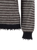 Kangra Cashmere Girocollo Rigato Con Rifin. Sfrangiate