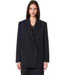 Max Mara Weekend Veloce Schwarzer zweireihiger Blazer