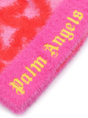 Palm Angels Pa Spray Hearts Knit Beanie Rose Pink