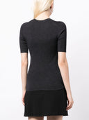 Parosh Leila Ribbed Knit Wool Top