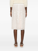 Parosh Sorgente Floral Embroidered Midi Skirt