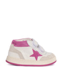 Golden Goose Sneakers June Basket Nappa Upper Suede Toe Star Heel And Spur White/Pink/Gray