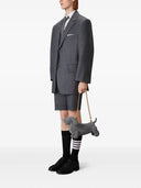 Thom Browne Hector Baguette Bag W/ Rwb Woven Chain In Calf Suede Leather