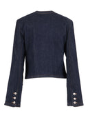 7 For All Mankind Lady Jacket Smoove With Exposed Buttons