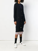 Thom Browne Milano Stitch Long V Neck Cardigan In Fine Merino Wool