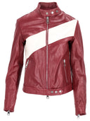 La Rose Leather Bomber Bordeaux