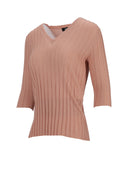 La Rose La Rose V Neck Cash/Silk Light Pink