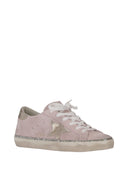 Golden Goose Super Star Suede Upper Laminated Star And Heel Glitter Edge