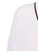 Kangra Cashmere Cardigan Pannocchia Bordi A Contrasto