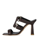 Elisabetta Franchi Brown Heeled Mule