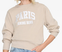 Anine Bing Harry Shrunken Sweatshirt Paris Beige