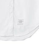 Thom Browne Classic Point Collar Shirt W/ Engineered Satin Weave 4 Bar In Oxford