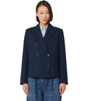 Max Mara Weekend Tappeto Blue Double Breasted Blazer