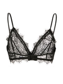 Anine Bing Lace Bra With Trim Black