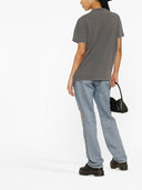 Golden Goose Golden W' Regular T Shirt Jersey di cotone invecchiato con ricamo