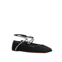 Amina Muaddi Amina Mu I Mesh Crystal Ballerina Flats