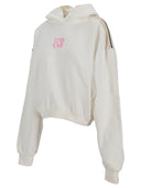 Palm Angels Classic Logo Neon Crop Hoody Off White