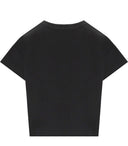 Elisabetta Franchi Black Cropped T Shirt With Lettering
